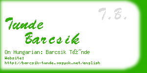 tunde barcsik business card